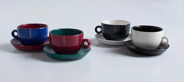 다채로운 작은 컵 세트 — 스톡 사진