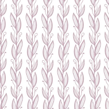 Dal 'ın kusursuz vektör deseni. Çizilmiş el çizimi çizimi çizimi çizim çizimi.