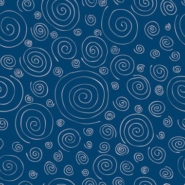 Elle çizilmiş kıvrımlar, sarmal, pürüzsüz desen. Şirin bir çizgi çizimi oluştur