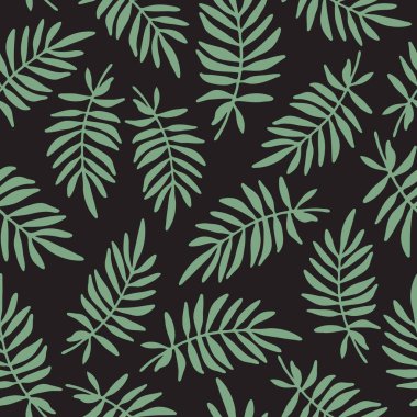 Palmiye yaprakları pürüzsüz. Yaz tropikal vektör arkaplanı