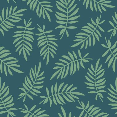 Palmiye yaprakları pürüzsüz. Yaz tropikal vektör arkaplanı.