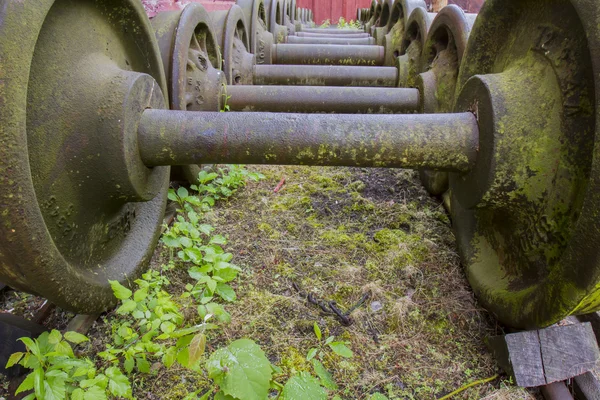 Locomotive axels on outdoor track