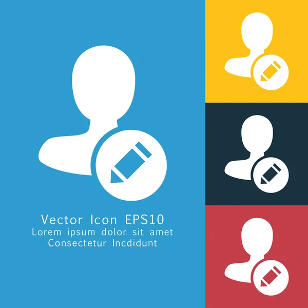 Ícone de usuário masculino sólido em quatro cores — Vetor de Stock