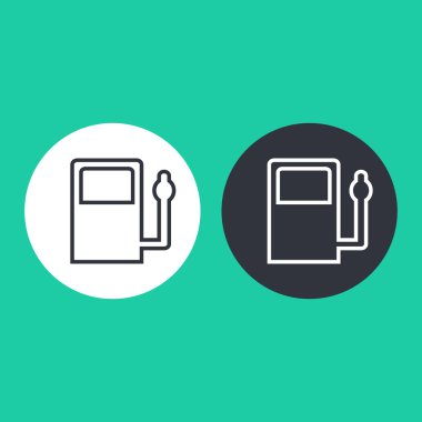 vektör benzin istasyonu simgesi