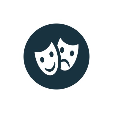 Vektör trajedi ve komedi maskeleri simgesi