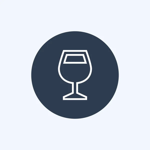 Vector wine glass icon — Stock Vector