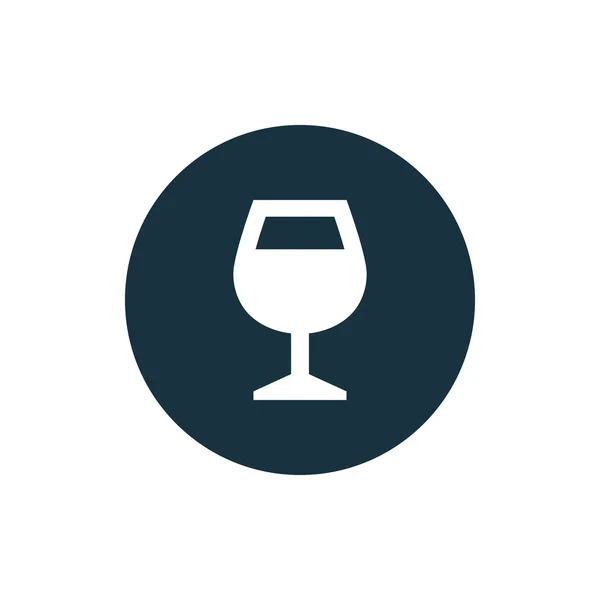 Vector wine glass icon — Stock Vector