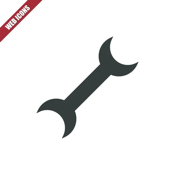 Solid wrench icon — Stock Vector