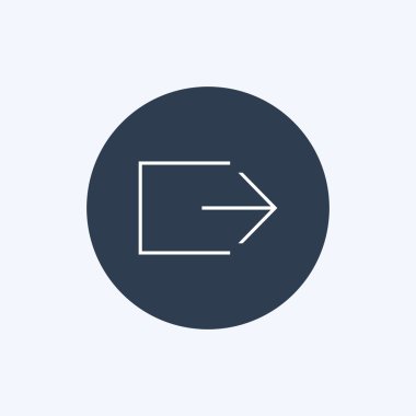 İnce çizgi çıkış simgesini