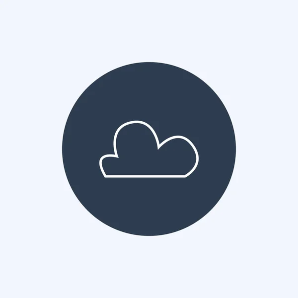 Icône nuage ligne mince — Image vectorielle