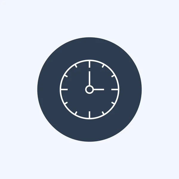 Icono de reloj de línea delgada — Vector de stock