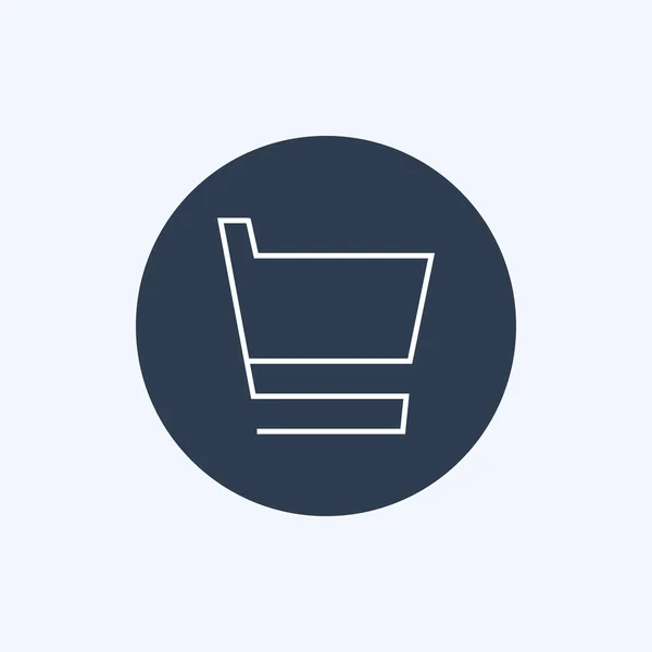Icono de carro de compras de línea delgada — Vector de stock