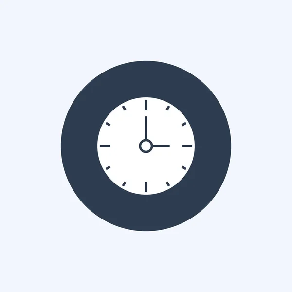 Solid clock icon — Stock Vector