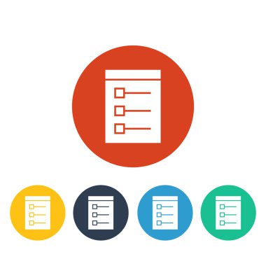 Vektör görev listesi simgesi