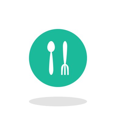 Vektör kaşık ve çatal simgesi
