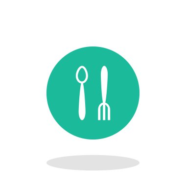 Vektör kaşık ve çatal simgesi