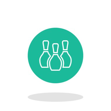 Vektör bowling pin simgesi