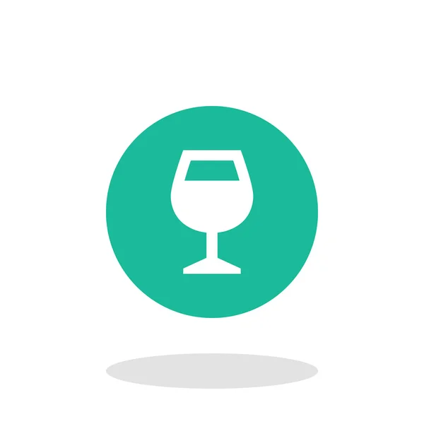 Vector wine glass icon — Stock Vector