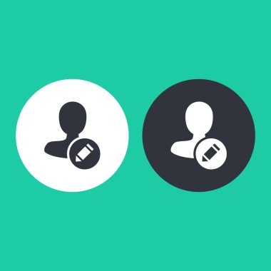 Dört renk katı erkek kullanıcı simgesi