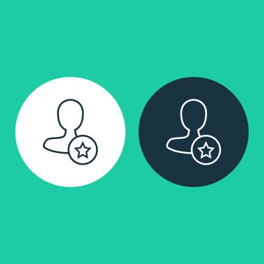 Dört renk katı erkek kullanıcı simgesi