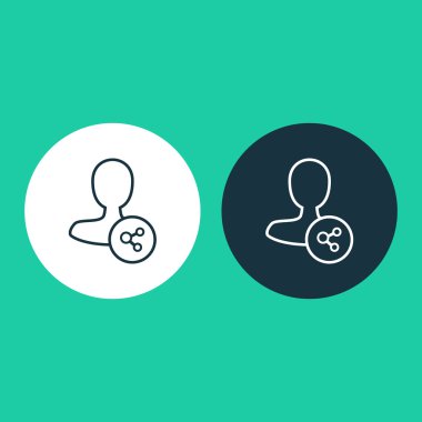 Dört renk katı erkek kullanıcı simgesi