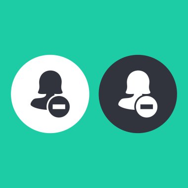 Dört renk katı kadın kullanıcı simgesi