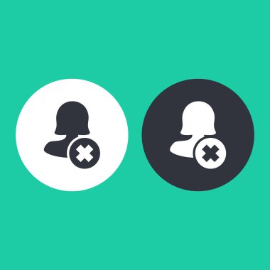 Dört renk katı kadın kullanıcı simgesi