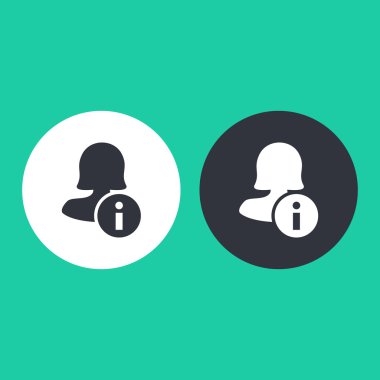 Dört renk katı kadın kullanıcı simgesi