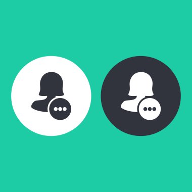 Dört renk katı kadın kullanıcı simgesi