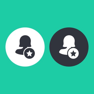 Dört renk katı kadın kullanıcı simgesi