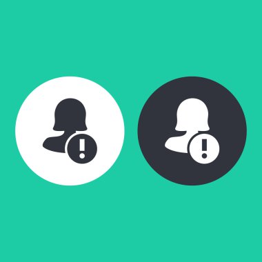 Dört renk katı kadın kullanıcı simgesi