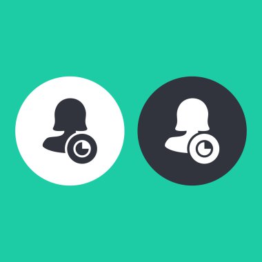 Dört renk katı kadın kullanıcı simgesi