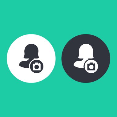 Dört renk katı kadın kullanıcı simgesi