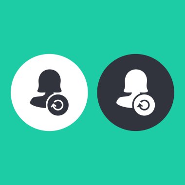 Dört renk katı kadın kullanıcı simgesi