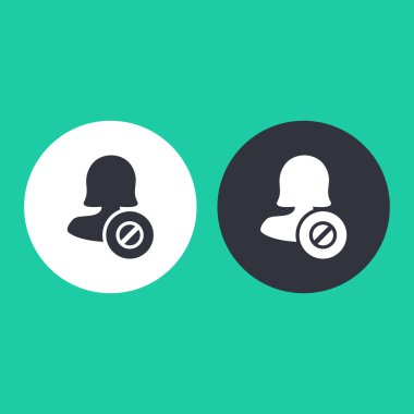 Dört renk katı kadın kullanıcı simgesi