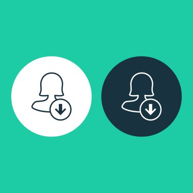 Dört renk katı kadın kullanıcı simgesi