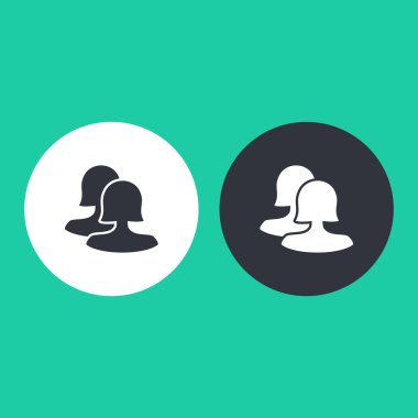 Dört renk katı kullanıcı iletişim simgesini