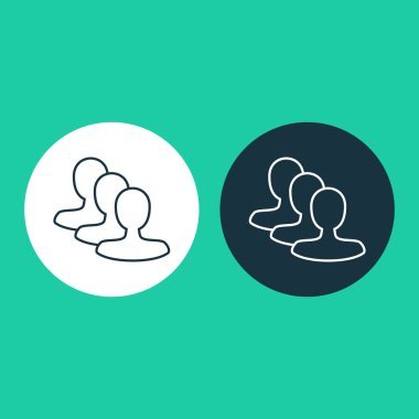 Dört renk katı kullanıcı iletişim simgesini