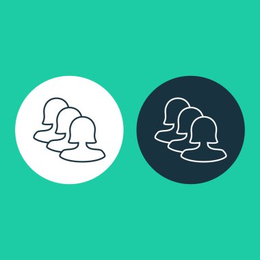 Dört renk katı kullanıcı iletişim simgesini