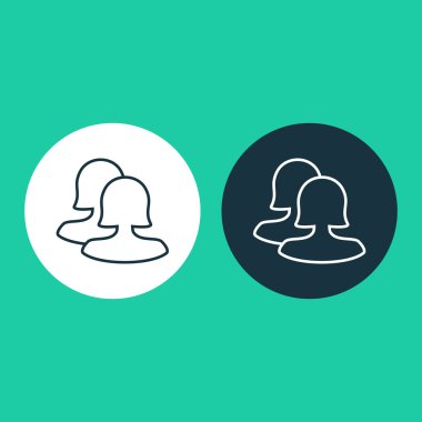 Dört renk katı kullanıcı iletişim simgesini