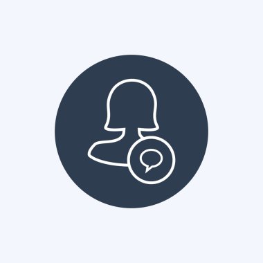 İnce çizgi kadın kullanıcı simgesi