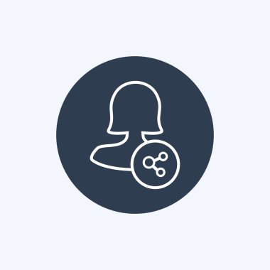 İnce çizgi kadın kullanıcı simgesi