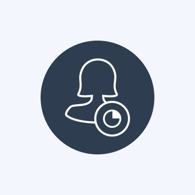 İnce çizgi kadın kullanıcı simgesi