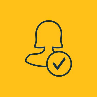 Dört renk katı kadın kullanıcı simgesi