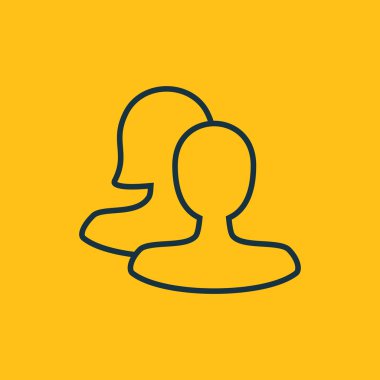 Dört renk katı kullanıcı iletişim simgesini