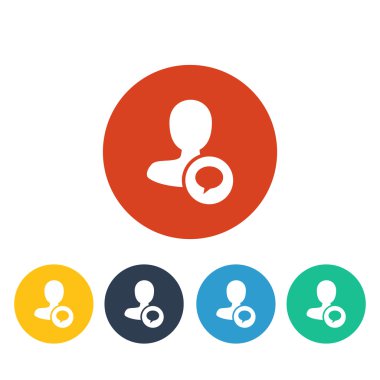 Dört renk katı erkek kullanıcı simgesi