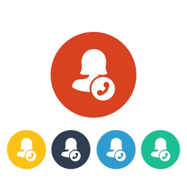 Dört renk katı kadın kullanıcı simgesi