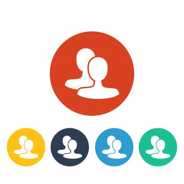 Dört renk katı kullanıcı iletişim simgesini