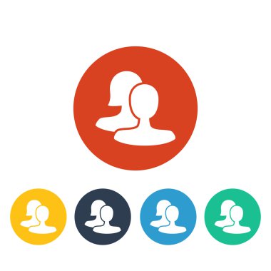 Dört renk katı kullanıcı iletişim simgesini