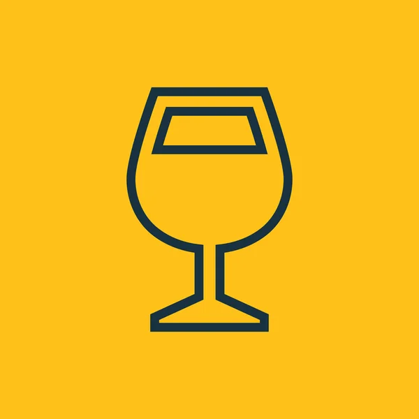 Vector wine glass icon — Stock Vector